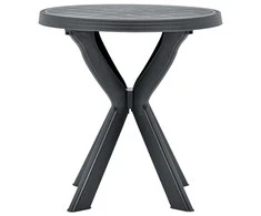 Bistro staliukas, antracito spalvos, plastikas, 70cm skersmens