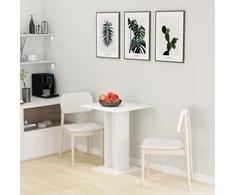Bistro staliukas, baltos spalvos, 60x60x75cm, apdirbta mediena