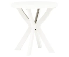 Bistro staliukas, baltos spalvos, plastikas, 70cm skersmens