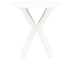 Bistro staliukas, baltos spalvos, plastikas, 70cm skersmens