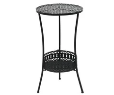 Bistro staliukas, juodas, 40x70cm, metalas