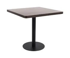 Bistro staliukas, tamsiai rudos spalvos, 80x80cm, MDF