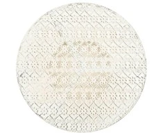 Bistro staliukas, vint. stil., apvalus, metalas, 40x70cm, balt.