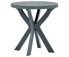 Bistro staliukas, žalios spalvos, plastikas, 70cm skersmens