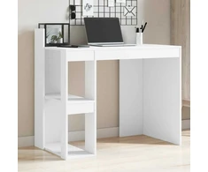 Biuro stalas, baltos spalvos, 103,5x56,5x94cm, apdirbta mediena