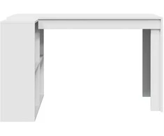 Biuro stalas, baltos spalvos, 123,5x73,5x75cm, apdirbta mediena