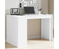 Biuro stalas, baltos spalvos, 123,5x73,5x75cm, apdirbta mediena