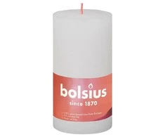 Bolsius Žvakės Shine, 4vnt., debesų baltos, 130x68mm, cilindro formos