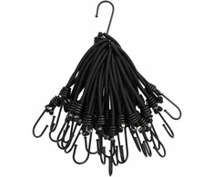 Bungee Virvelė su kabliukais, 25vnt., 17cm