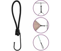 Bungee Virvelė su kabliukais, 25vnt., 17cm