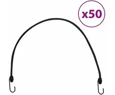 Bungee virvelės su juostelėmis ir kabliukais, 50vnt., 88cm