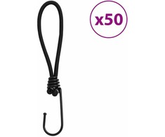 Bungee virvelės su kabliukais, 50vnt., 17cm