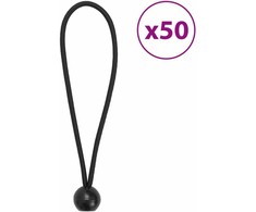 Bungee virvelės su kamuoliukais, 50vnt., 21x0,5cm