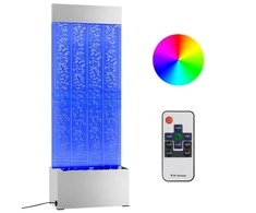 Burbulų kolona su įvairių spalvų LED, plienas ir akrilas, 110cm