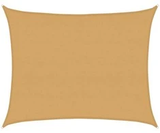 Burė nuo saulės, smėlio, 6x7m, HDPE, 160g/m², stačiakampė