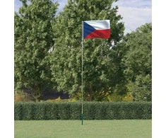 Čekijos vėliava su stiebu, aliuminis, 5,55m