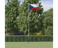 Čekijos vėliava su stiebu, aliuminis, 6,23m