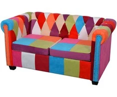 Chesterfield dvivietė sofa, audinys