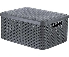 Curver Daiktadėžė su dangčiu Style, metalinė sidabrinė, 18l, M