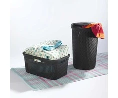 Curver Skalbinių krepšys Style, tamsiai rudos spalvos, 45l