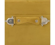 Daiktadėžė-taburetė, garstyčių geltonos spalvos, 40cm, aksomas