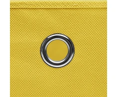 Daiktadėžės, 10vnt., geltonos, 28x28x28cm, neaustinis audinys