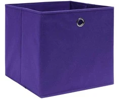 Daiktadėžės, 10vnt., violetinės, 28x28x28cm, neaustinis audinys
