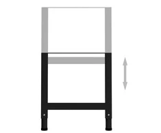 Darbastalio rėmai, 2vnt., juodi, 55x(69-95,5)cm, metalas