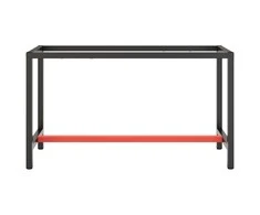 Darbastalio rėmas, juodas ir raudonas, 140x50x79cm, metalas