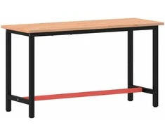 Darbastalis, 150x55x81,5cm, bukmedžio masyvas ir metalas