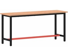 Darbastalis, 180x55x81,5cm, bukmedžio masyvas ir metalas