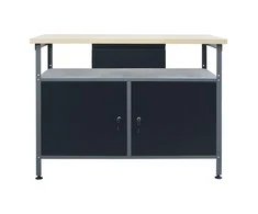 Darbastalis, juodos spalvos, 120x60x85cm, plienas
