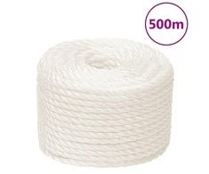 Darbo virvė, baltos spalvos, 12mm, 500m, polipropilenas