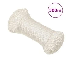Darbo virvė, baltos spalvos, 8mm, 500m, polipropilenas