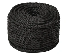 Darbo virvė, juodos spalvos, 10mm, 25m, polipropilenas
