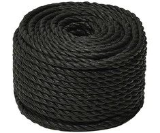 Darbo virvė, juodos spalvos, 10mm, 50m, polipropilenas