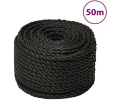 Darbo virvė, juodos spalvos, 10mm, 50m, polipropilenas