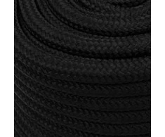 Darbo virvė, juodos spalvos, 16mm, 50m, poliesteris