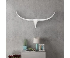 242337 Wall Mounted Aliuminio Bull's Head Decoration Sidabrinis 96 cm
