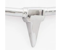 242337 Wall Mounted Aliuminio Bull's Head Decoration Sidabrinis 96 cm