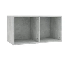 Dėžė vinilinėms plokštelėms, betono pilka, 71x34x36cm, mediena