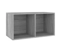 Dėžė vinilinėms plokštelėms, pilka, 71x34x36cm, mediena
