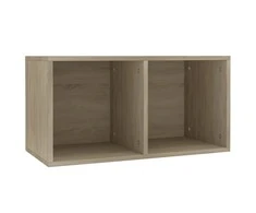 Dėžė vinilinėms plokštelėms, ąžuolo, 71x34x36cm, mediena