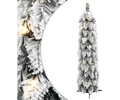 Dirbtinė apšviesta Kalėdų eglutė su 30 LED ir sniegu, 60cm