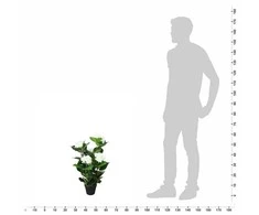 Dirbtinė hortenzija su vazonu, 60 cm, balta