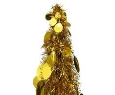 Išskleidžiama dirbtinė Kalėdų eglutė, auksinė, 120cm, PET