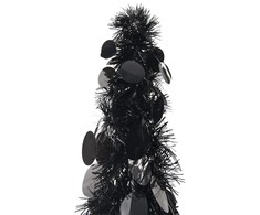 Išskleidžiama dirbtinė Kalėdų eglutė, juoda, 180cm, PET