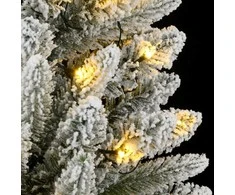 Dirbtinė Kalėdų eglutė su 150 LED lempučių ir sniegu, 120cm
