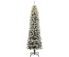 Dirbtinė Kalėdų eglutė su 150 LED lempučių ir sniegu, 150cm