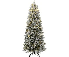 Dirbtinė Kalėdų eglutė su 150 LED lempučių ir sniegu, 150cm